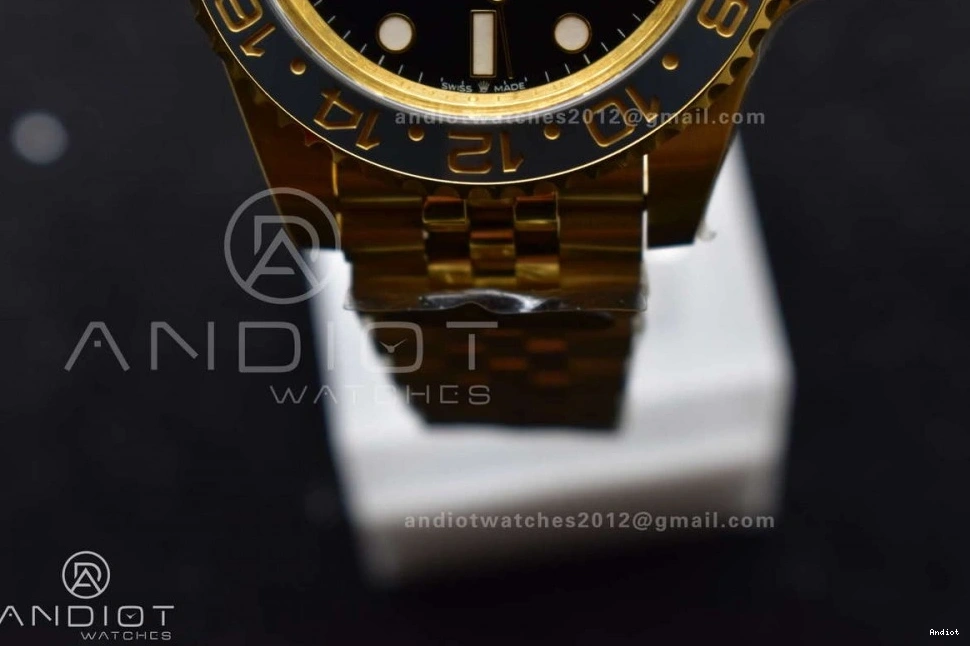 Factory Best 1:1 Black VR3285 Gold GRNR Dial Edition Gain Master II YG Bracelet CHS Weight on Jubilee 126718 GMT 0125